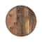 Hello Honey® 15.5" Decorative Natural & Gold Finish Mango Wood & Aluminum Tray Taper Candleholder